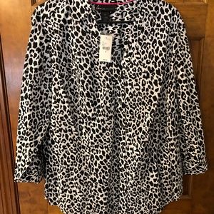 NWT Lane Bryant Animal Print Blousr